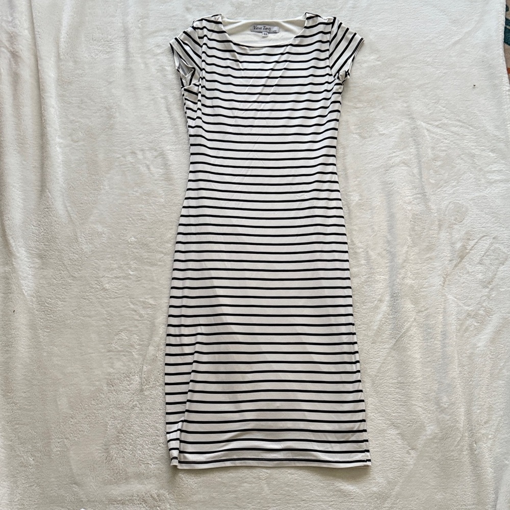 Striped midi dress